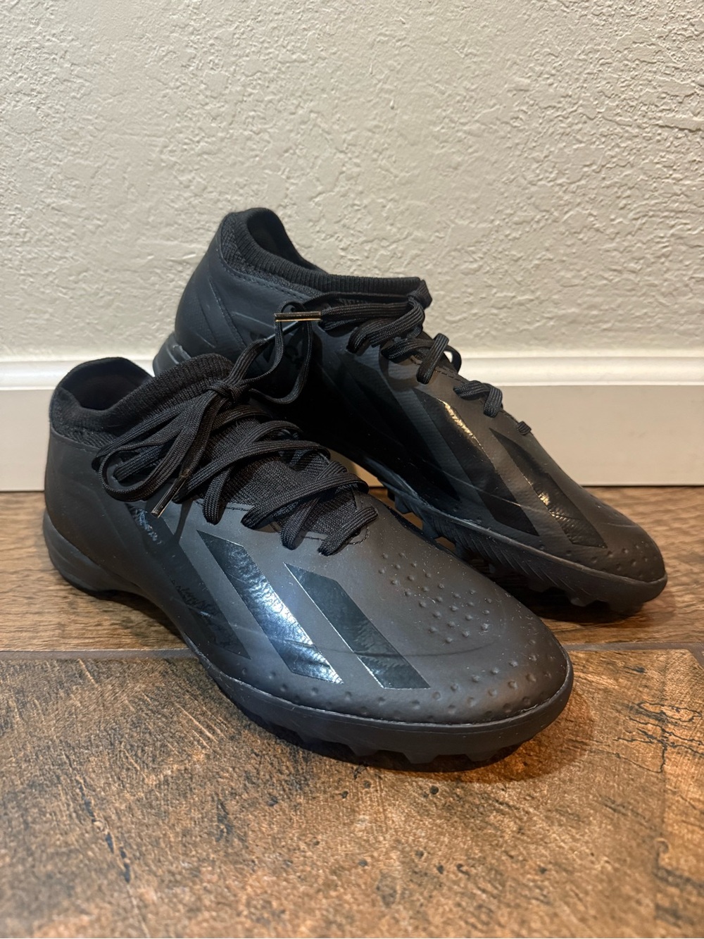 Adidas- Crazyfast- Black Indoor/Turf Soccer Cleats Size 8